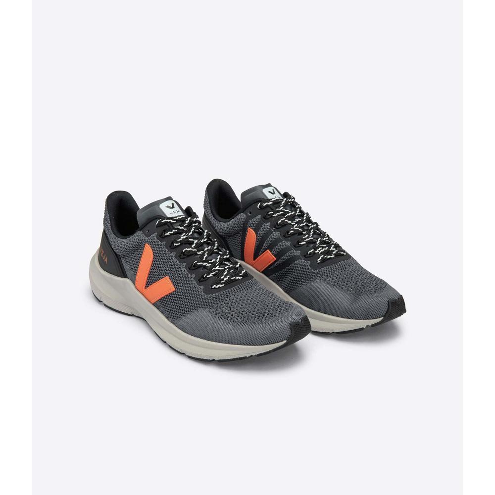 Veja MARLIN LT V KNIT Loopschoenen Heren Orange/Black | BE 148XYU